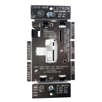 Lutron  LUT AYLV-600P-WH